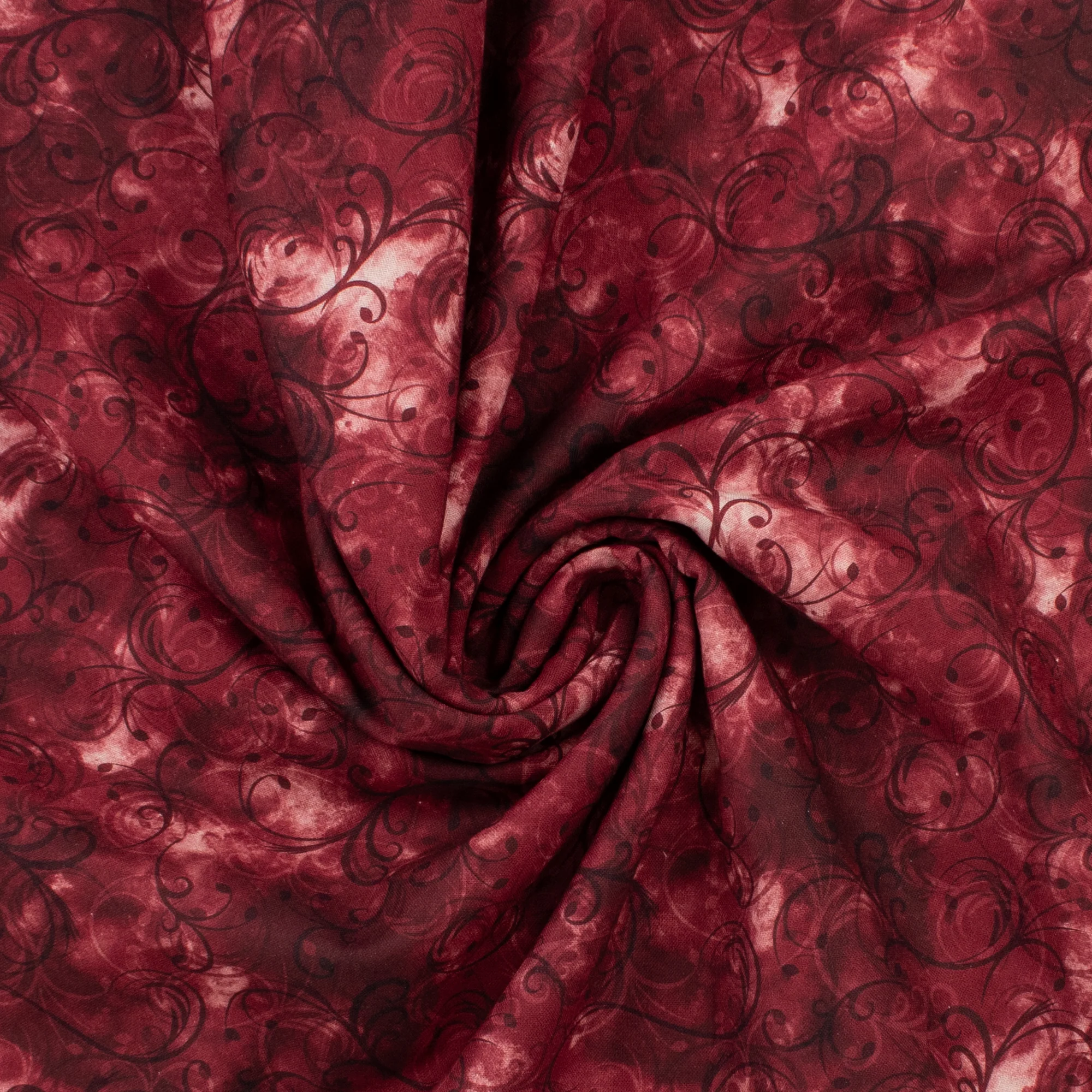 Wide Quilt Backing Print - 140 - Burgundy - Image 2