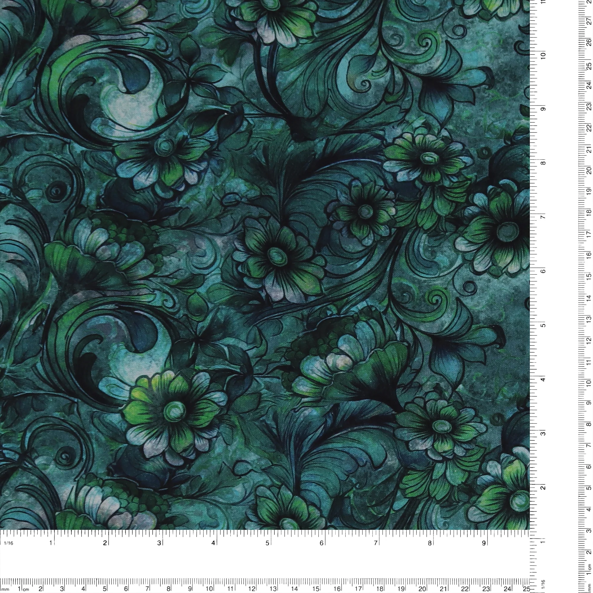 Wide Quilt Backing Print - 144 - Teal - Image 3