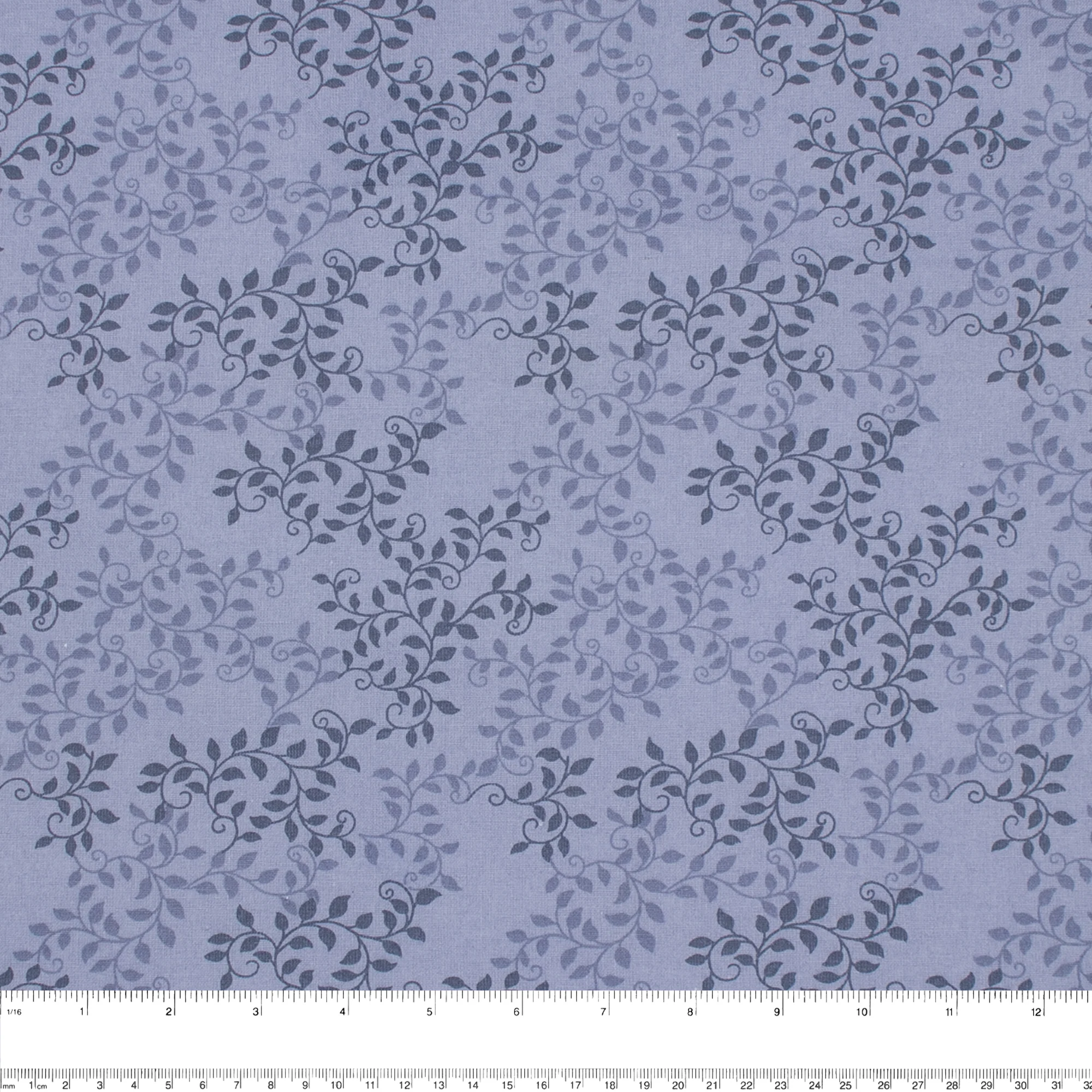 Wide Quilt Backing Print - Foliage - Lavender - Image 3