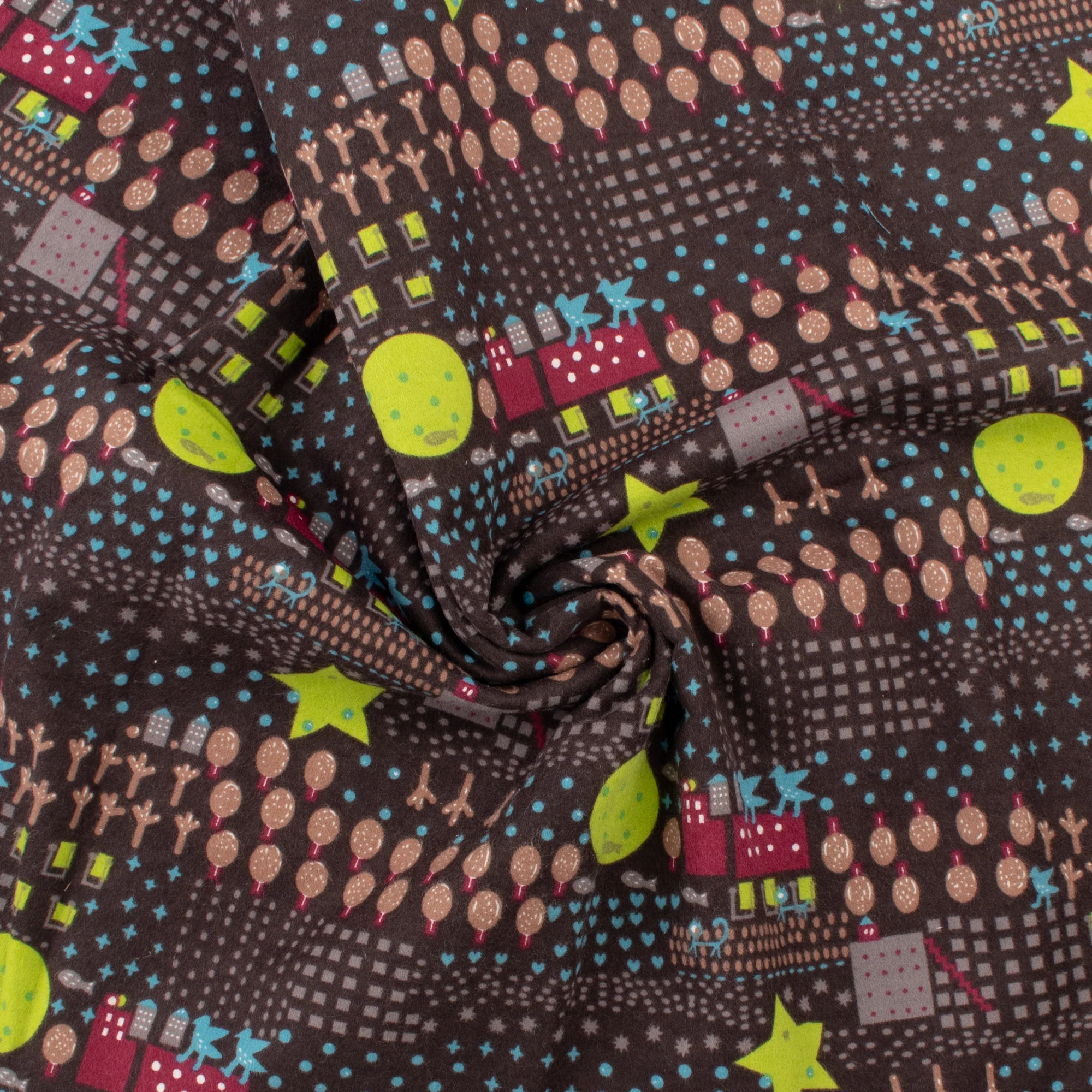 Wide Width Printed Flannel - 001 - Eggplant - Image 2
