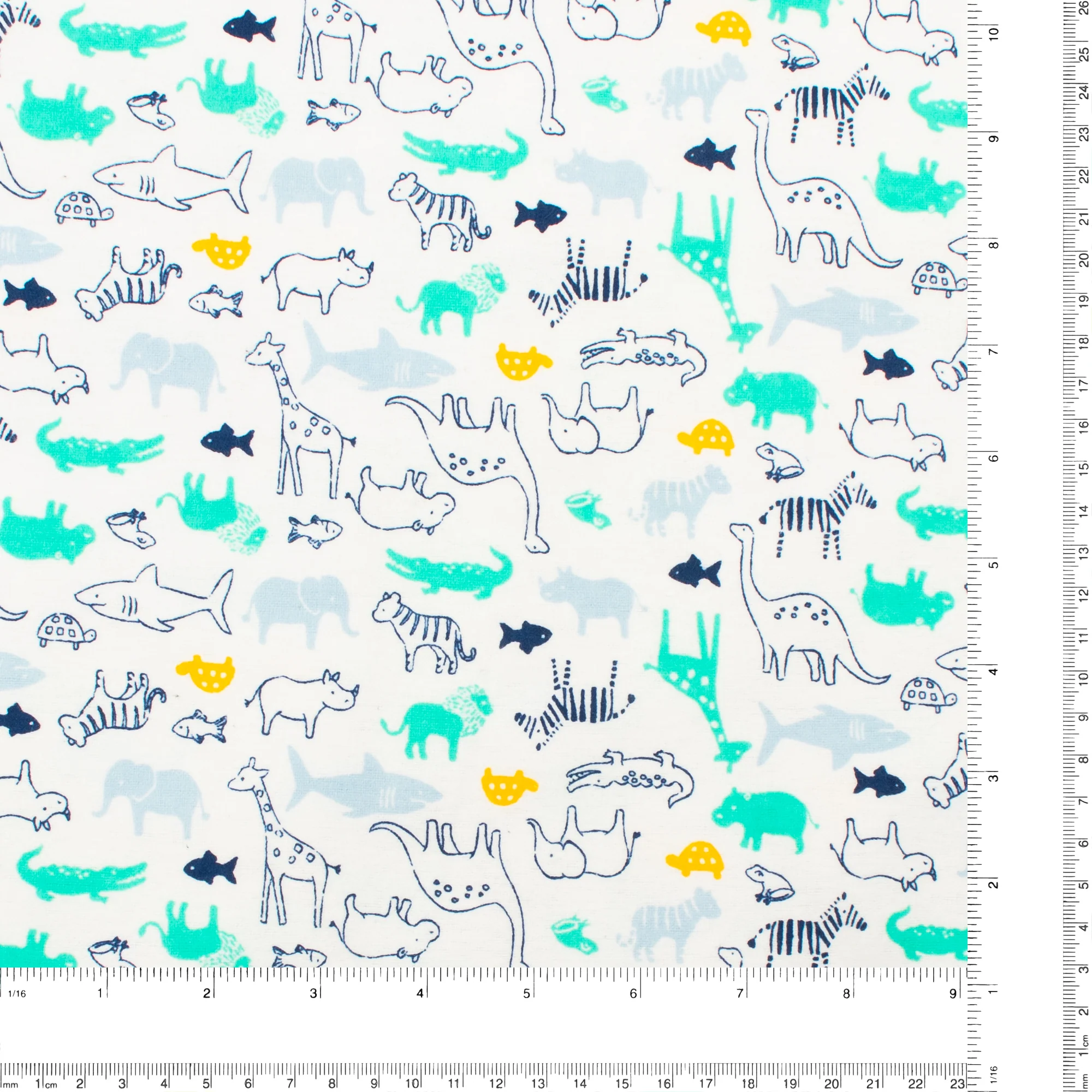 Wide Width Printed Flannel - 007 - White - Image 3