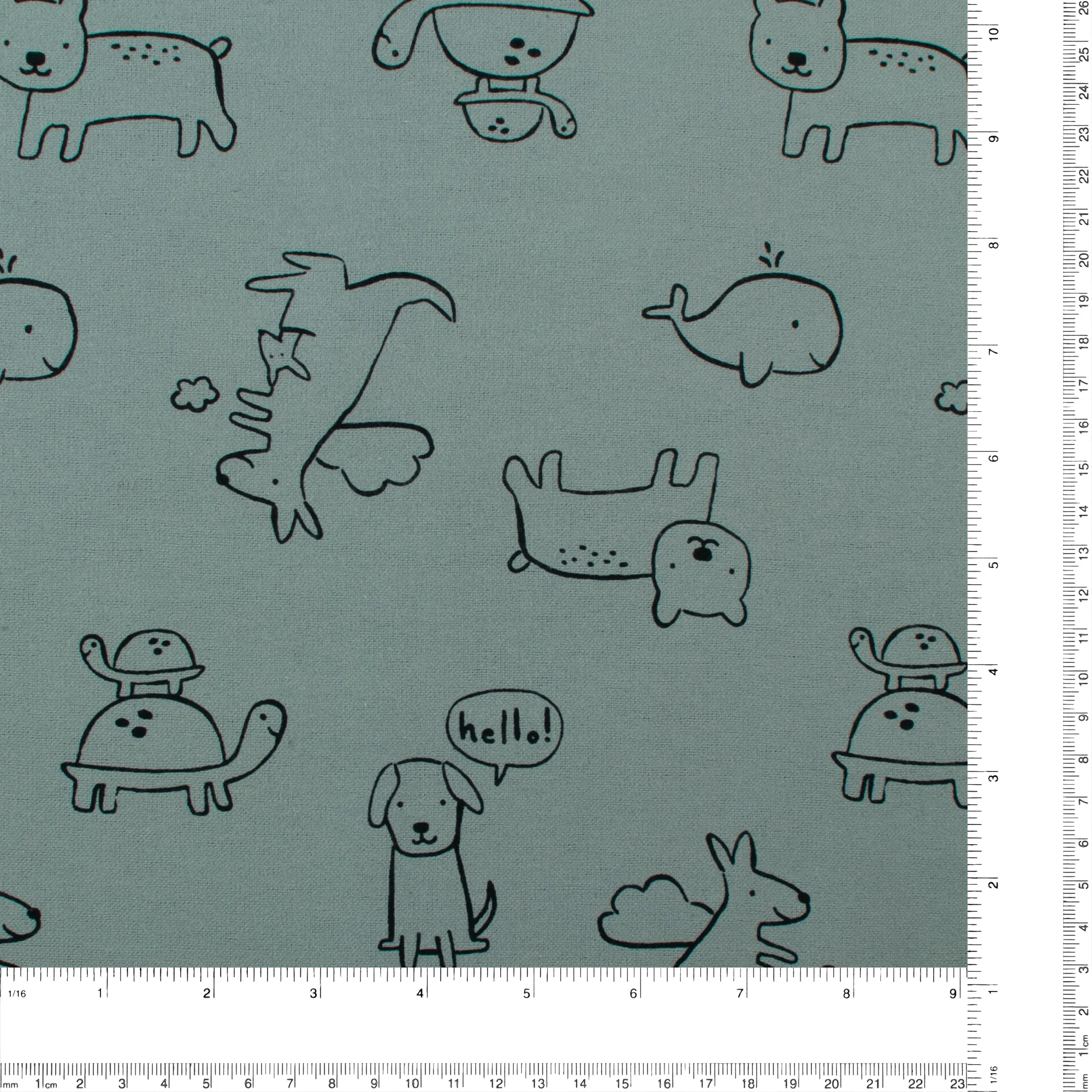 Wide Width Printed Flannel - 008 - Steel - Image 3