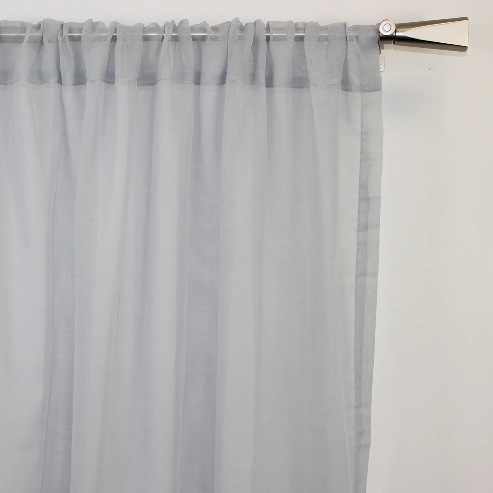 Wide Width Rod pocket panel - Athena - White