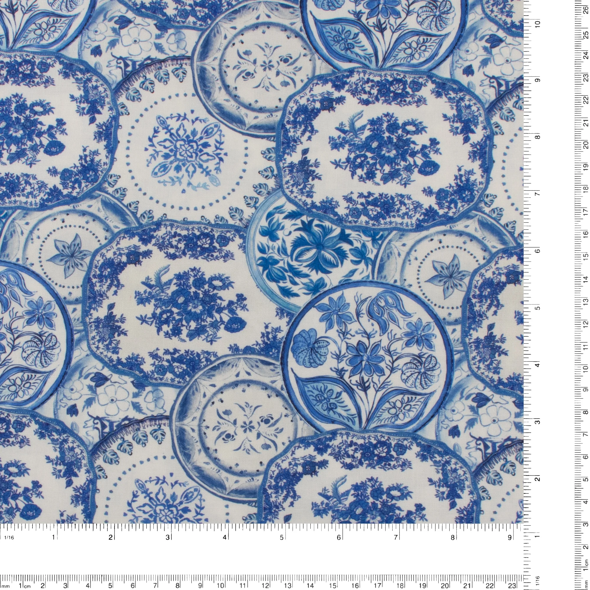 Windham Fabrics - Printed Cotton - CHINA BLUE - 006 - White - Image 3