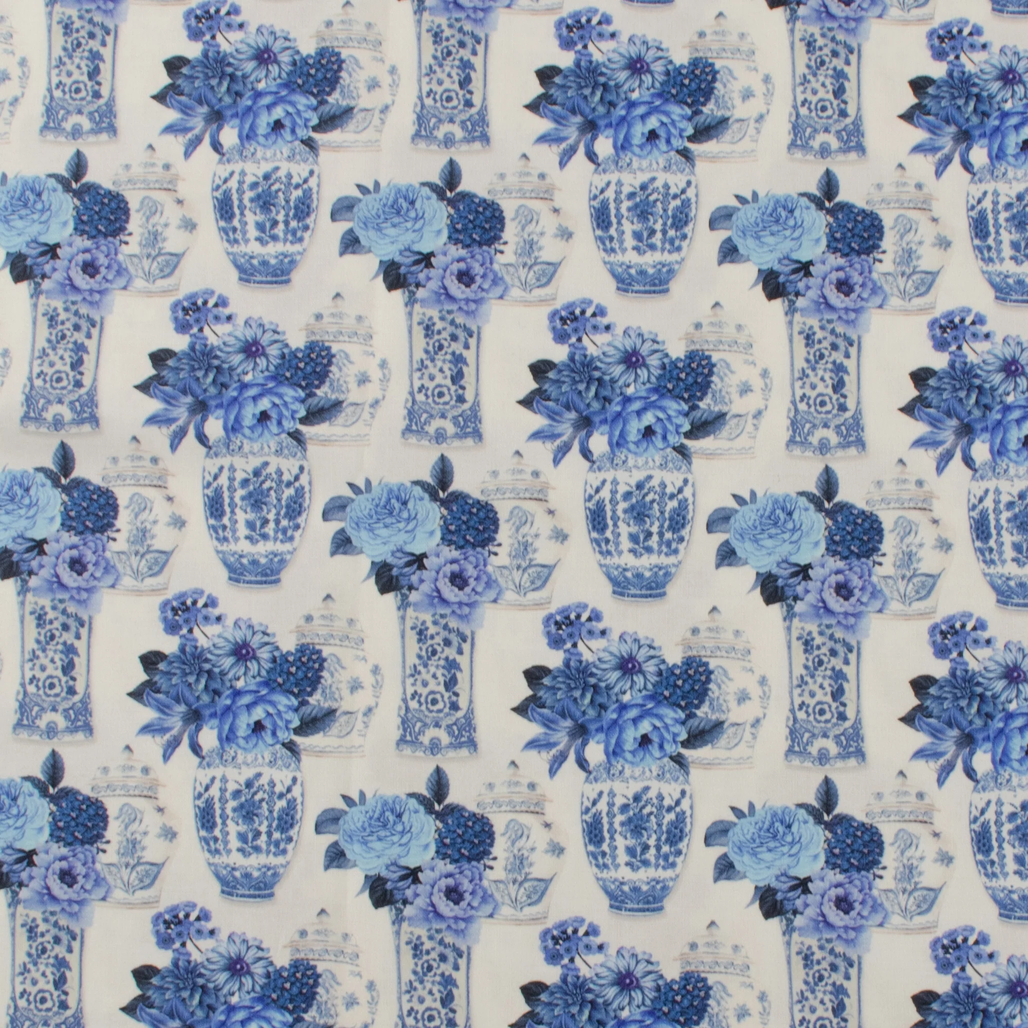 Windham Fabrics - Printed Cotton - CHINA BLUE - 009 - White