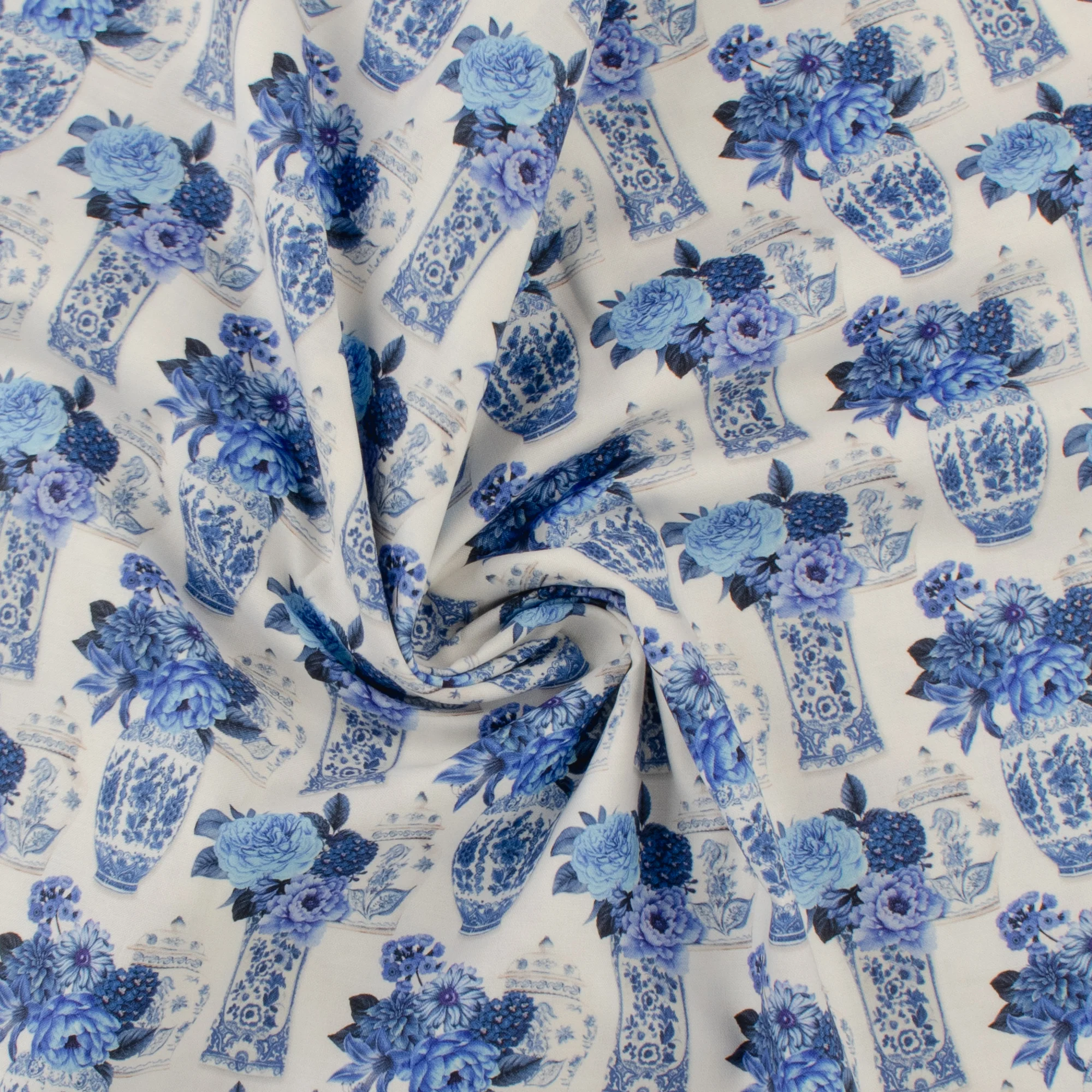 Windham Fabrics - Printed Cotton - CHINA BLUE - 009 - White - Image 2