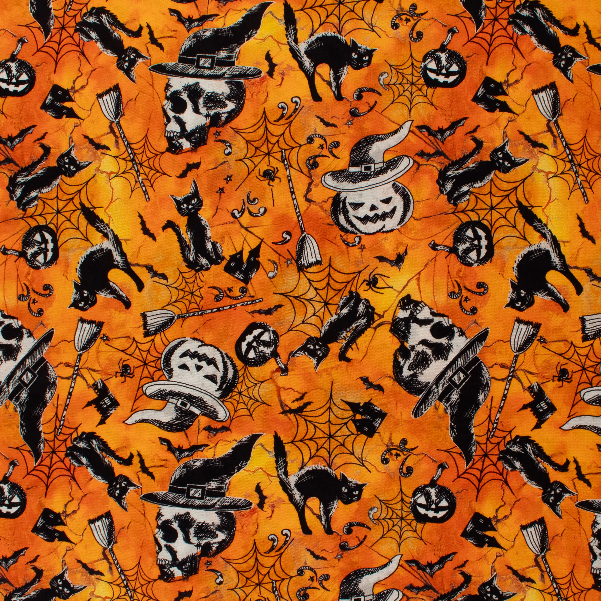 Windham Fabrics - Printed Cotton - HALLOW'S EVE - 001 - Orange