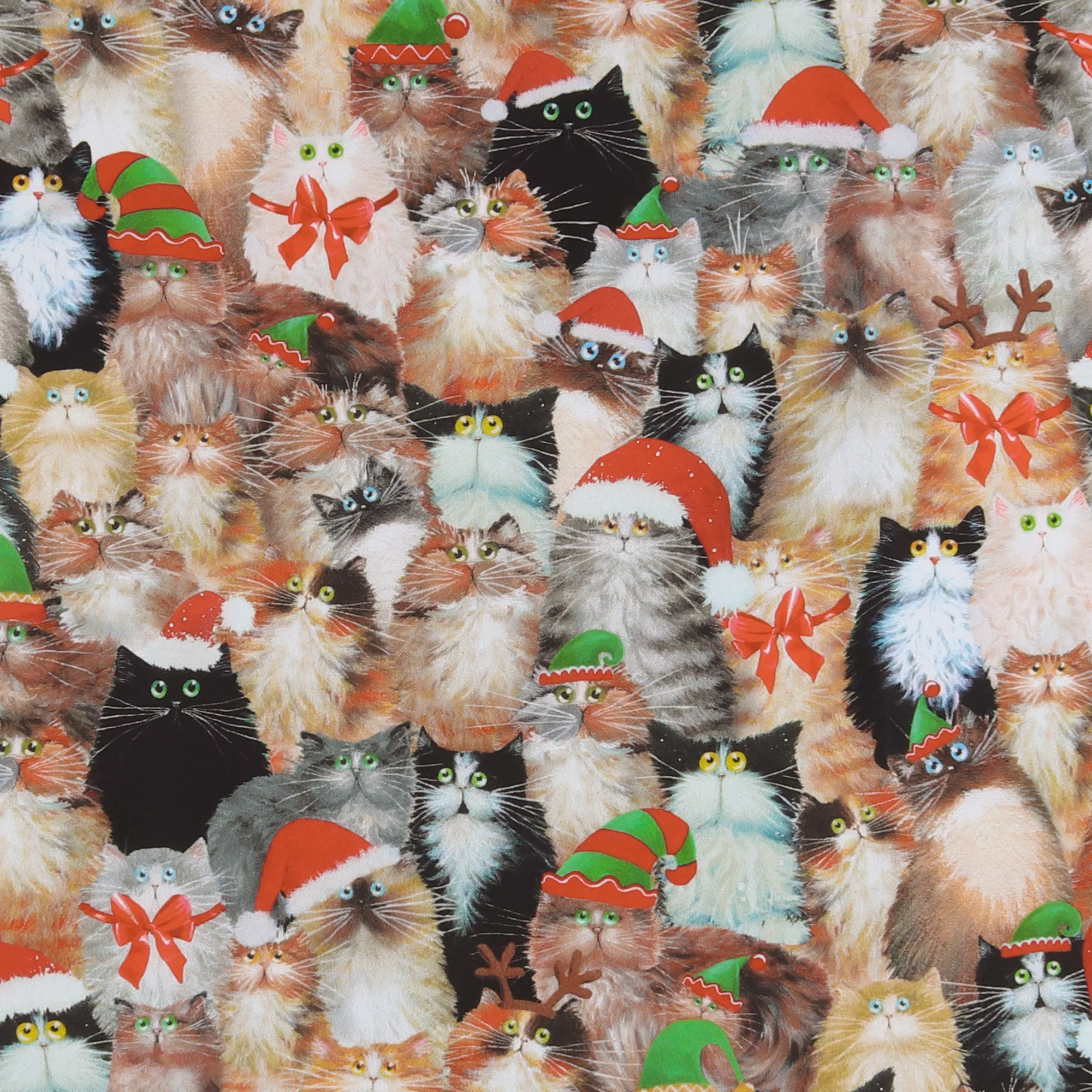 Windham Fabrics - Printed Cotton - MEOWY CHRISTMAS - 004 - Multicolor