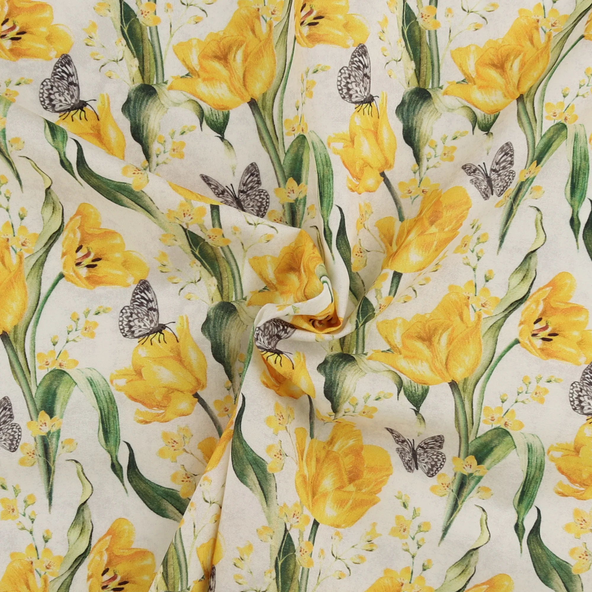 Windham Fabrics - Printed Cotton -TULIP FIELDS - 008 - Offwhite - Image 2
