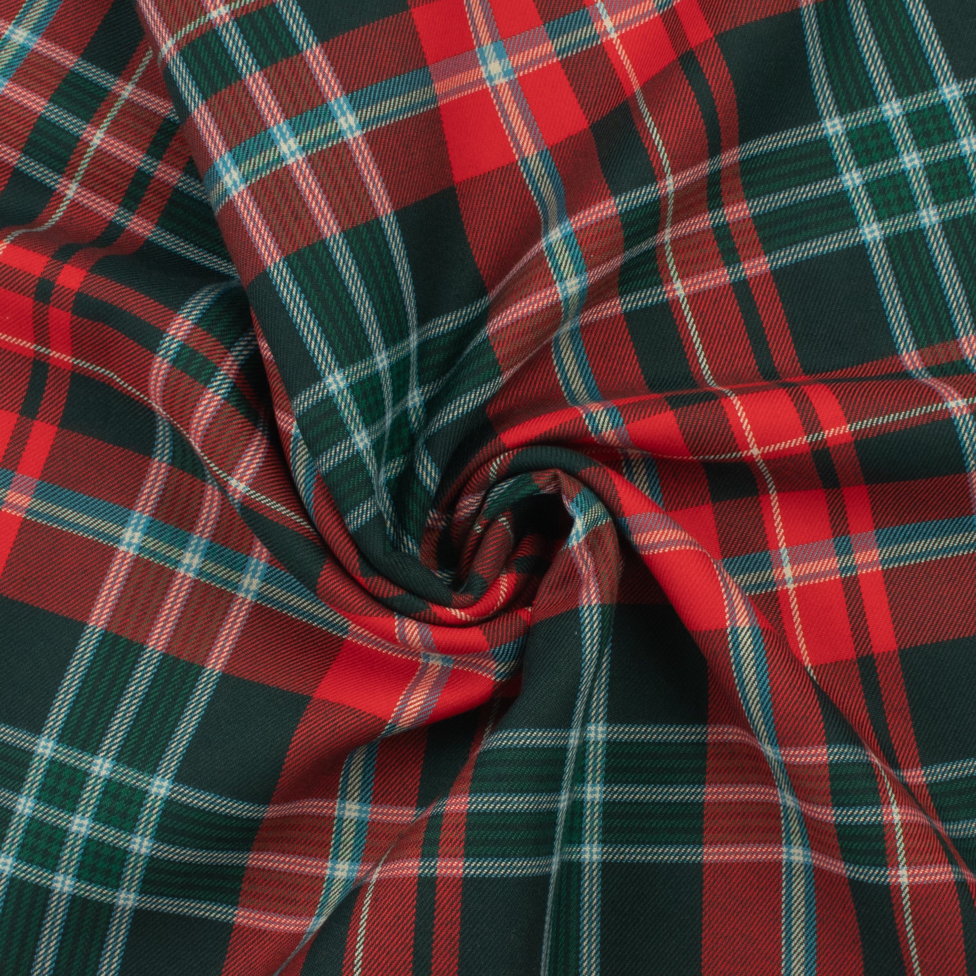 Yarn Dyed Tartan - New Brunswick - 001 - Teal and Red - Image 2